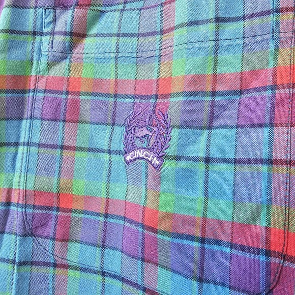 Cinch Shirt Men's Size XXL Button Down Long Sleeve Front Pocket Logo Plaid - Picture 3 of 9